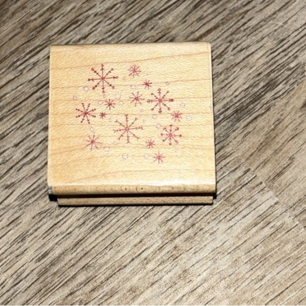1989 Hero Arts Tiny Snowflakes B634 Rubber‎ Stamps 1.5"